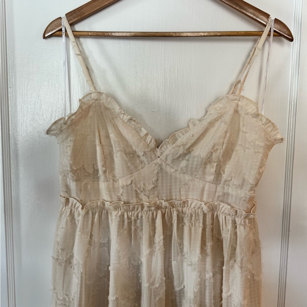 Lulu’s Charm and Charisma Cream Burnout Floral Midi Dress - Picture 4 of 16